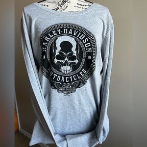 Harley-Davidson Womens Long Sleeve skull Top